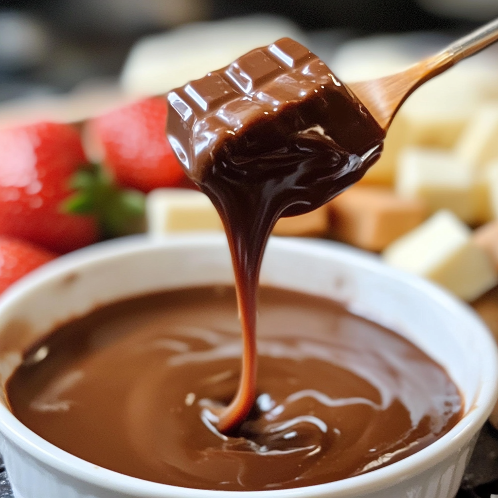 Easy Chocolate Caramel Fondue Recipe