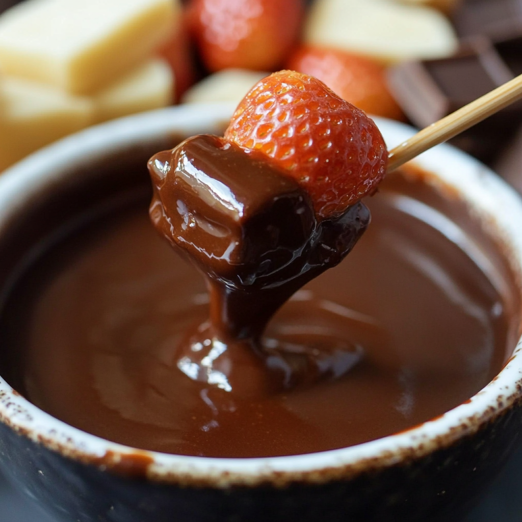 Easy Chocolate Caramel Fondue Recipe