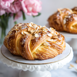Recipe Type Food Recipe Name Almond Croissant Cake Recipe Summary This Almond Croissant Cake Recipe brings the rich, buttery flavor of croissants together with sweet almond filling in a simple, easy-to-make cake. Perfect for brunch, special occasions, or just because you deserve a treat! Servings 4 people Estimated Cost $5 Times Prep Time: 0 days 0 hours 15 minutes Cook Time: 0 days 0 hours 30 minutes Resting Time: 0 days 0 hours 10 minutes Total Time: 0 days 0 hours 55 minutes Categories Breakfast, Dessert, Brunch Courses Breakfast, Dessert Cuisines French, American Keywords Almond Croissant Cake Recipe, almond dessert, brunch cake, easy almond cake Equipment Mixing bowls Hand whisk or electric mixer 8-inch round cake pan Parchment paper Cooling rack Ingredients 4 croissants (preferably a day old) 1/2 cup almond flour 1/2 cup granulated sugar 2 large eggs 1/2 cup unsalted butter (softened) 1/4 teaspoon salt 1 teaspoon almond extract 1/2 teaspoon vanilla extract 1/4 cup sliced almonds (for topping) Powdered sugar (for dusting) Instructions Preheat your oven to 350°F (175°C). Grease and line an 8-inch round cake pan with parchment paper. Tear the croissants into bite-sized pieces and spread them evenly into the prepared cake pan. In a mixing bowl, cream together the butter and sugar until light and fluffy. Beat in the eggs, one at a time, followed by the almond and vanilla extracts. Stir in the almond flour and salt until the batter is smooth. Pour the almond mixture over the croissants, making sure they are all well coated. Sprinkle the sliced almonds over the top. Bake for 30 minutes or until the top is golden brown and a toothpick inserted comes out clean. Let the cake cool in the pan for 10 minutes, then transfer it to a cooling rack. Dust with powdered sugar before serving. Nutrition (per serving - approximate) Calories: 370 kcal Fat: 24g Carbohydrates: 30g Protein: 8g Sugar: 17g Notes For extra flavor, you can add a tablespoon of orange zest to the batter. Best served slightly warm with a cup of coffee or tea. Leftovers can be stored in an airtight container for up to 2 days.